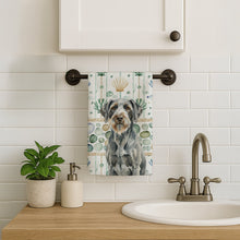 Load image into Gallery viewer, Steel Gray Wirehaired Pointing Griffon Coastal Sea Glass Kitchen Towel