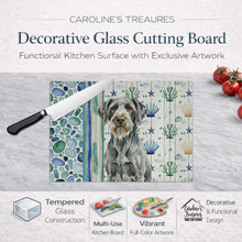 Load image into Gallery viewer, Steel Gray Wirehaired Pointing Griffon Coastal Sea Glass Glass Cutting Board