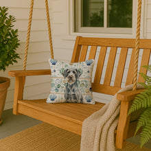 Load image into Gallery viewer, Steel Gray Wirehaired Pointing Griffon Coastal Sea Glass Throw Pillow