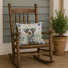 Load image into Gallery viewer, Steel Gray Wirehaired Pointing Griffon Coastal Sea Glass Throw Pillow