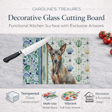 Load image into Gallery viewer, Xoloitzcuintli Coastal Sea Glass Glass Cutting Board