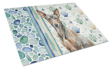 Load image into Gallery viewer, Xoloitzcuintli Coastal Sea Glass Glass Cutting Board