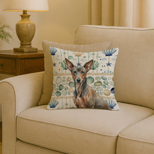 Load image into Gallery viewer, Xoloitzcuintli Coastal Sea Glass Throw Pillow