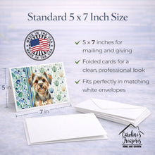 Load image into Gallery viewer, Yorkiepoo Coastal Sea Glass Greeting Cards Pack of 8
