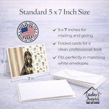 Load image into Gallery viewer, Black &amp; Tan Afghan Hound Coffee Bar Greeting Cards Pack of 8