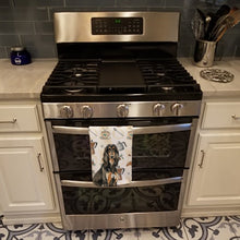 Load image into Gallery viewer, Black &amp; Tan Afghan Hound Coffee Bar Kitchen Towel