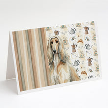 Load image into Gallery viewer, Afghan Hound Coffee Bar Greeting Cards Pack of 8