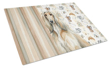Load image into Gallery viewer, Afghan Hound Coffee Bar Glass Cutting Board
