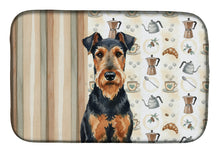 Load image into Gallery viewer, Airedale Terrier Coffee Bar Dish Drying Mat