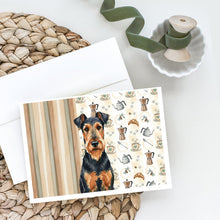 Load image into Gallery viewer, Airedale Terrier Coffee Bar Greeting Cards Pack of 8