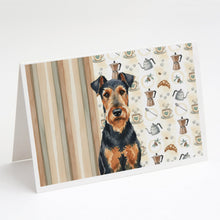 Load image into Gallery viewer, Airedale Terrier Coffee Bar Greeting Cards Pack of 8