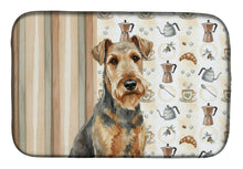 Load image into Gallery viewer, Grizzle Airedale Terrier Coffee Bar Dish Drying Mat