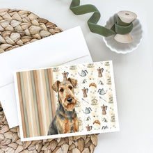 Load image into Gallery viewer, Grizzle Airedale Terrier Coffee Bar Greeting Cards Pack of 8