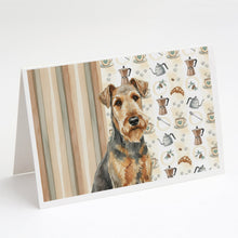 Load image into Gallery viewer, Grizzle Airedale Terrier Coffee Bar Greeting Cards Pack of 8