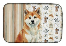 Load image into Gallery viewer, Red Akita Coffee Bar Dish Drying Mat