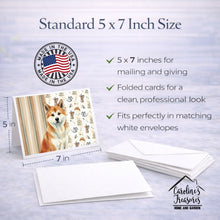 Load image into Gallery viewer, Red Akita Coffee Bar Greeting Cards Pack of 8