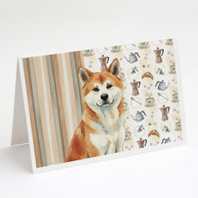 Load image into Gallery viewer, Red Akita Coffee Bar Greeting Cards Pack of 8