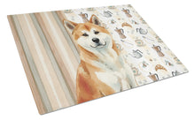 Load image into Gallery viewer, Red Akita Coffee Bar Glass Cutting Board