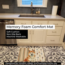 Load image into Gallery viewer, Red Akita Coffee Bar Memory Foam Kitchen Mat