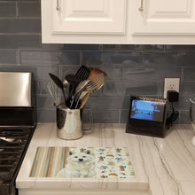 Load image into Gallery viewer, White Akita Coffee Bar Glass Cutting Board