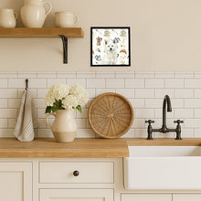 Load image into Gallery viewer, White Akita Coffee Bar Framed Metal Print