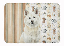 Load image into Gallery viewer, White Akita Coffee Bar Memory Foam Kitchen Mat