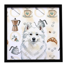 Load image into Gallery viewer, American Eskimo Coffee Bar Framed Metal Print