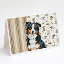 Load image into Gallery viewer, Black Tri American Shepherd Coffee Bar Greeting Cards Pack of 8