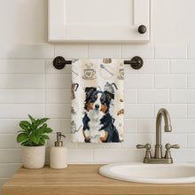 Load image into Gallery viewer, Black Tri American Shepherd Coffee Bar Kitchen Towel