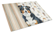 Load image into Gallery viewer, Black Tri American Shepherd Coffee Bar Glass Cutting Board