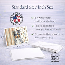 Load image into Gallery viewer, Blue Merle American Shepherd Coffee Bar Greeting Cards Pack of 8