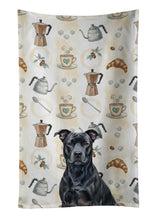 Load image into Gallery viewer, Black American Staffordshire Terrier Coffee Bar Kitchen Towel