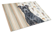 Load image into Gallery viewer, Black American Staffordshire Terrier Coffee Bar Glass Cutting Board