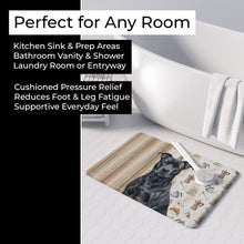 Load image into Gallery viewer, Black American Staffordshire Terrier Coffee Bar Memory Foam Kitchen Mat