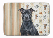 Load image into Gallery viewer, Black American Staffordshire Terrier Coffee Bar Memory Foam Kitchen Mat