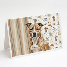 Load image into Gallery viewer, Brindle American Staffordshire Terrier Coffee Bar Greeting Cards Pack of 8