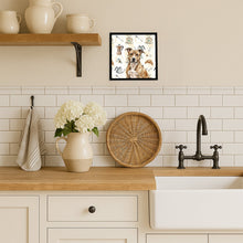 Load image into Gallery viewer, Brindle American Staffordshire Terrier Coffee Bar Framed Metal Print