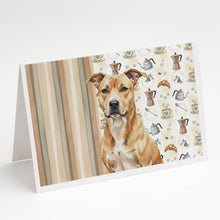 Load image into Gallery viewer, Fawn American Staffordshire Terrier Coffee Bar Greeting Cards Pack of 8