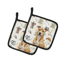 Load image into Gallery viewer, Fawn American Staffordshire Terrier Coffee Bar Pair of Pot Holders