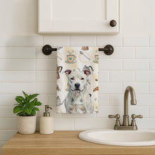 Load image into Gallery viewer, White American Staffordshire Terrier Coffee Bar Kitchen Towel