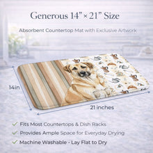 Load image into Gallery viewer, Anatolian Shepherd Dog Coffee Bar Dish Drying Mat