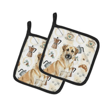 Load image into Gallery viewer, Anatolian Shepherd Dog Coffee Bar Pair of Pot Holders