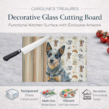 Load image into Gallery viewer, Blue Heeler Australian Cattle Dog Coffee Bar Glass Cutting Board