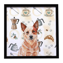 Load image into Gallery viewer, Red Heeler Australian Cattle Dog Coffee Bar Framed Metal Print