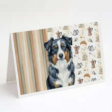 Load image into Gallery viewer, Black Australian Shepherd Coffee Bar Greeting Cards Pack of 8
