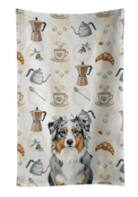 Load image into Gallery viewer, Blue Merle Australian Shepherd Coffee Bar Kitchen Towel