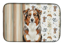 Load image into Gallery viewer, Red Merle Australian Shepherd Coffee Bar Dish Drying Mat