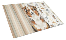 Load image into Gallery viewer, Red Merle Australian Shepherd Coffee Bar Glass Cutting Board