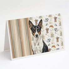 Load image into Gallery viewer, Black and White Basenji Coffee Bar Greeting Cards Pack of 8