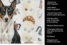 Load image into Gallery viewer, Black and White Basenji Coffee Bar Kitchen Towel